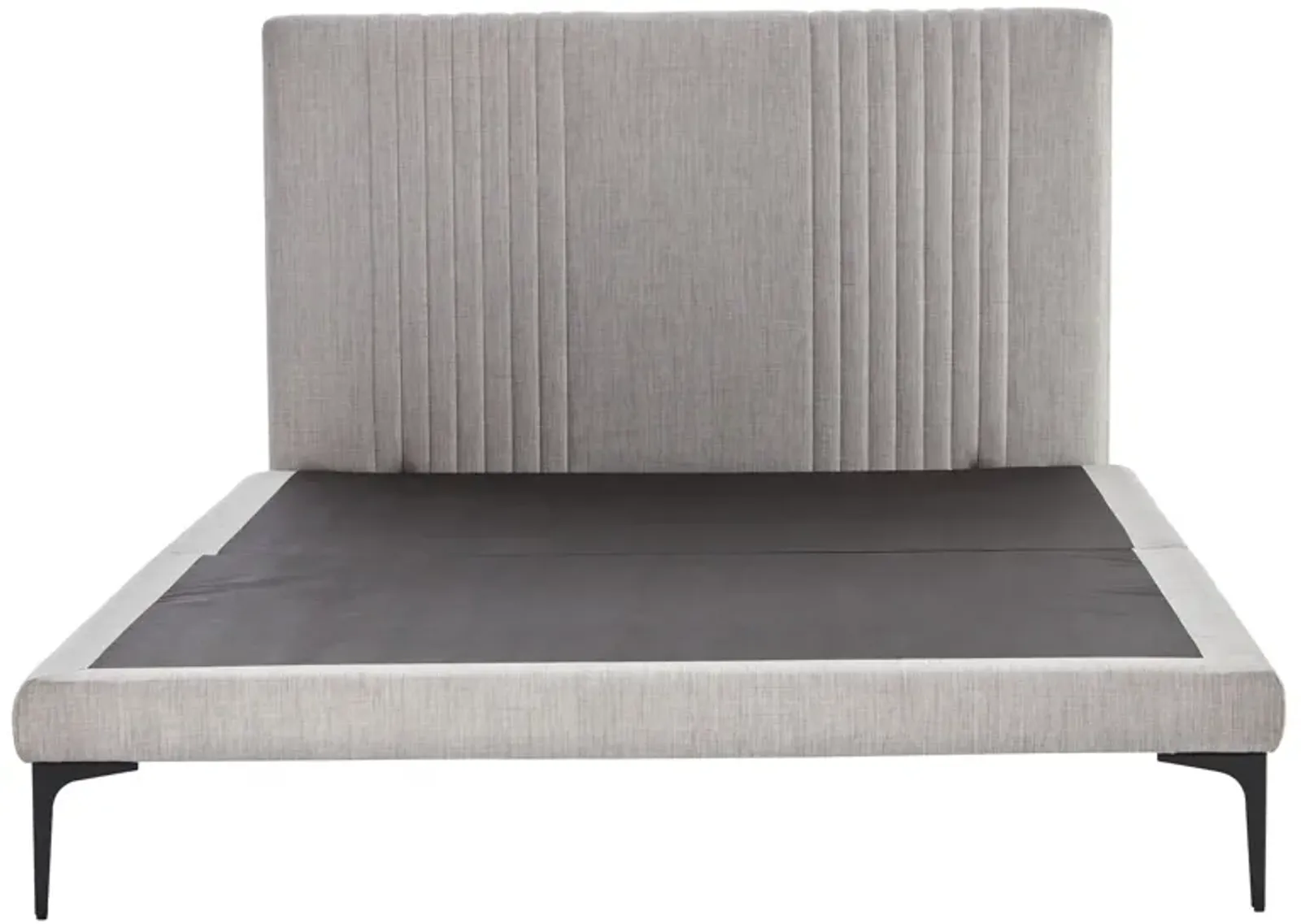 Sidney Light Grey Upholstered Platform Bed