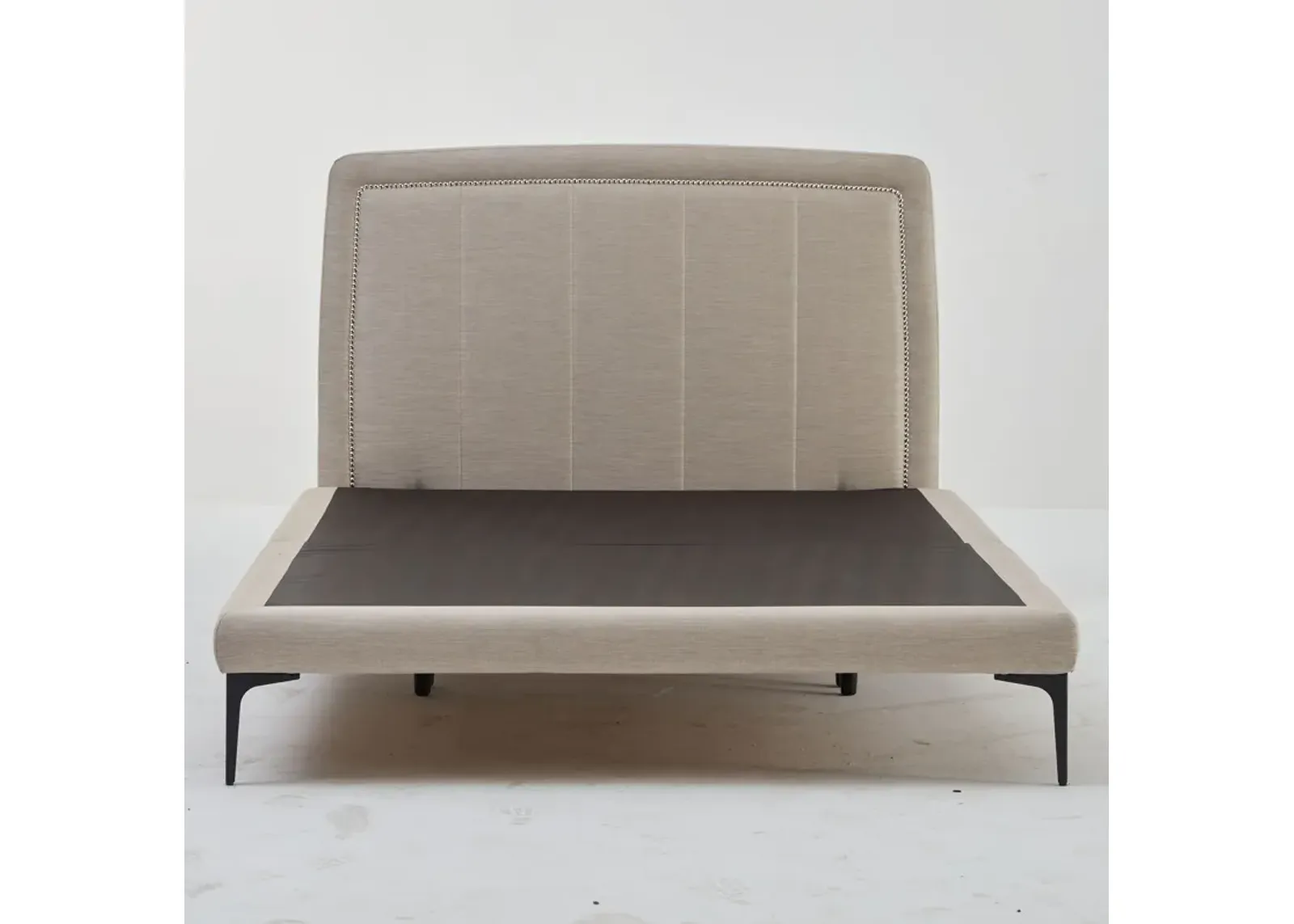 Spencer Cream Upholstered Platform Bed