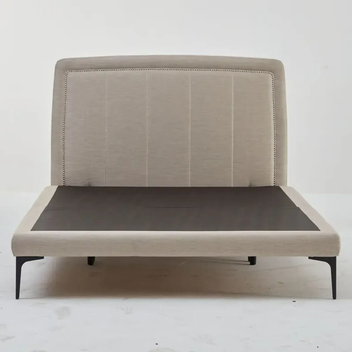 Spencer Cream Upholstered Platform Bed