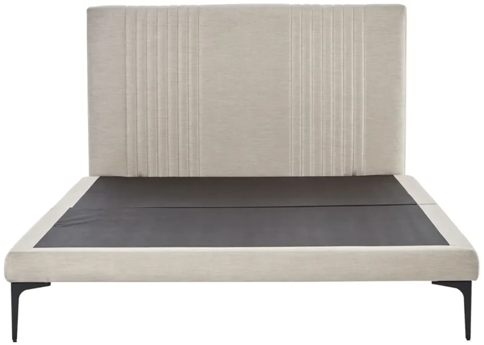 Sidney Cream Upholstered Platform Bed