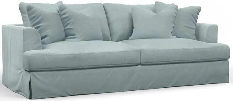 Newport Light Blue Slipcover Sofa