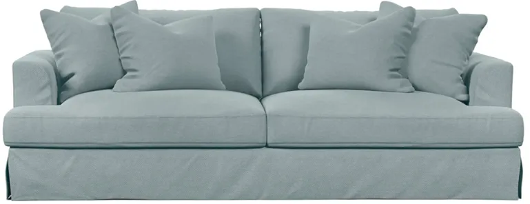 Newport Light Blue Slipcover Sofa