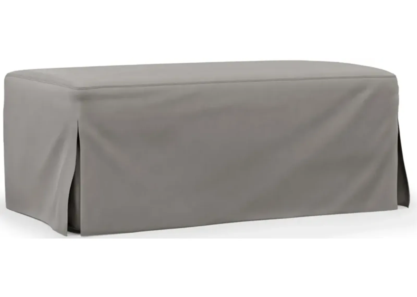 Newport Slate Slipcover Ottoman