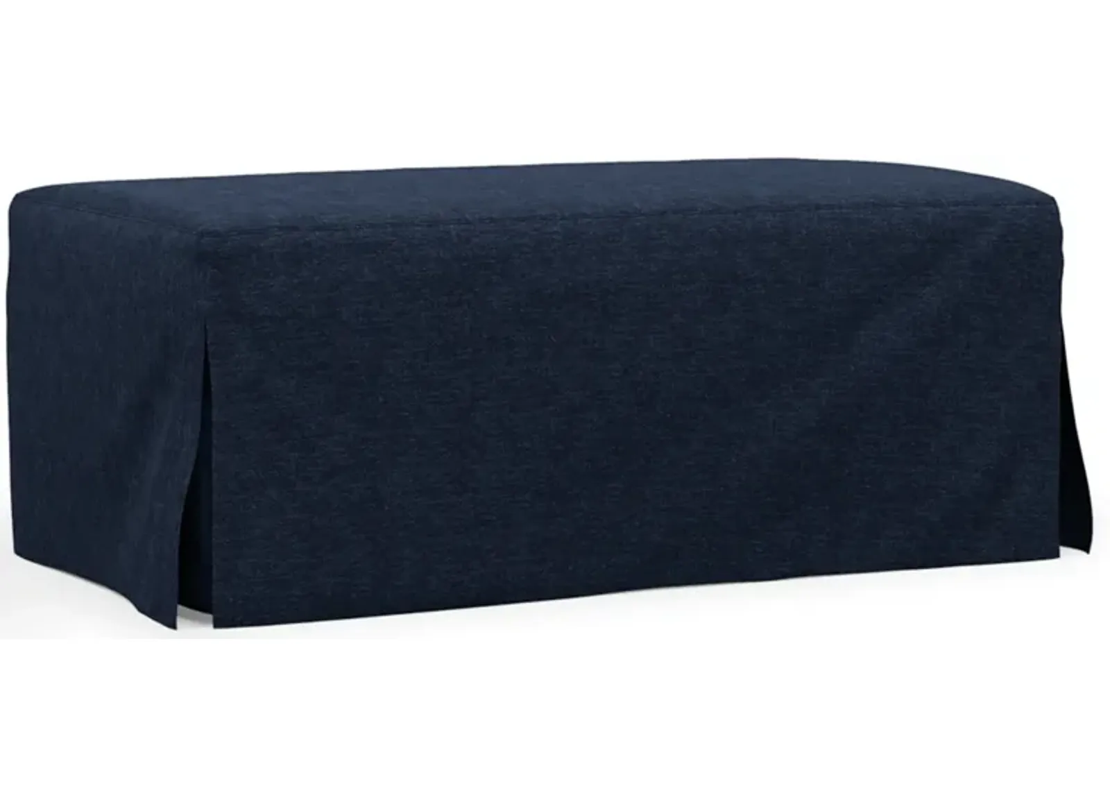 Newport Navy Slipcover Ottoman