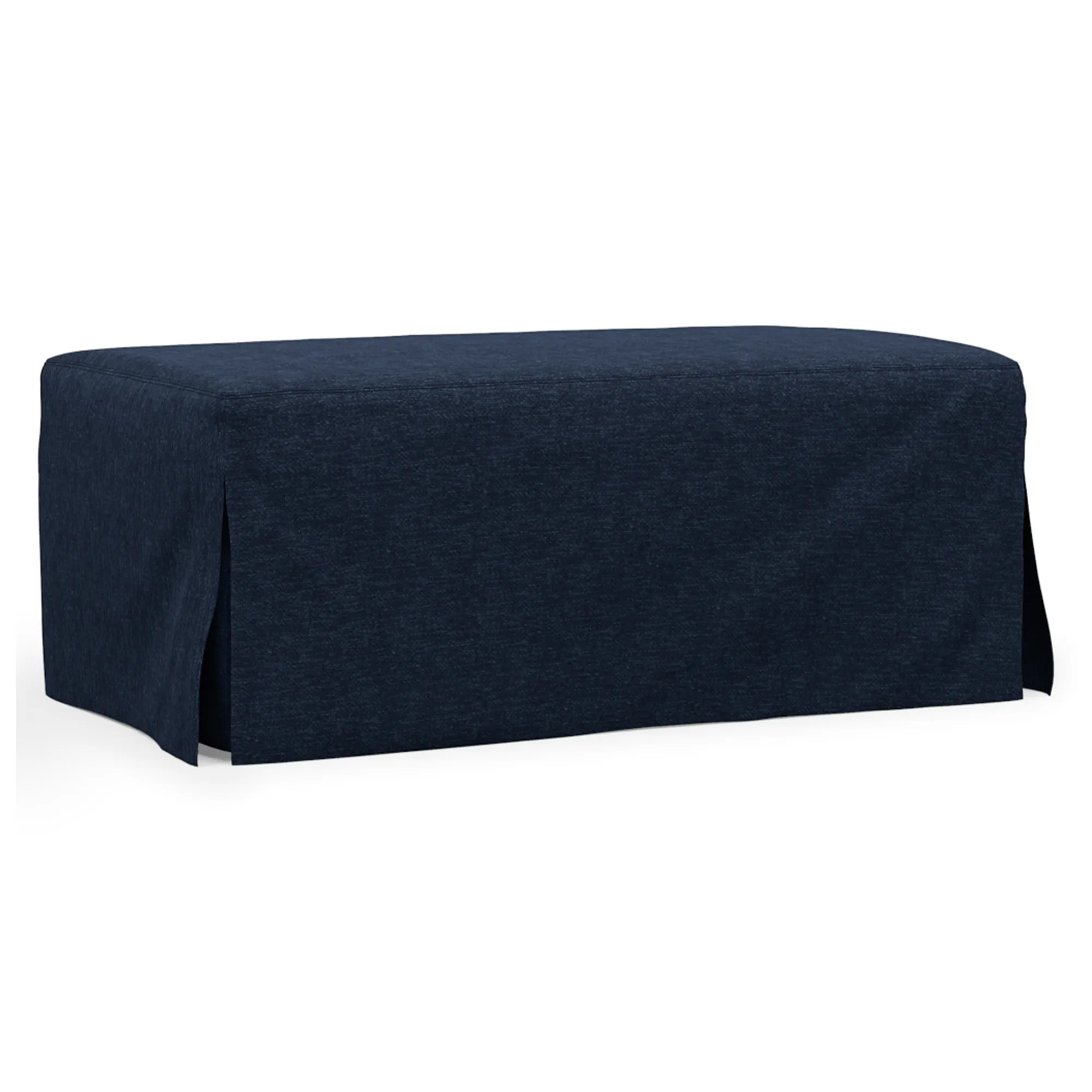 Newport Navy Slipcover Ottoman