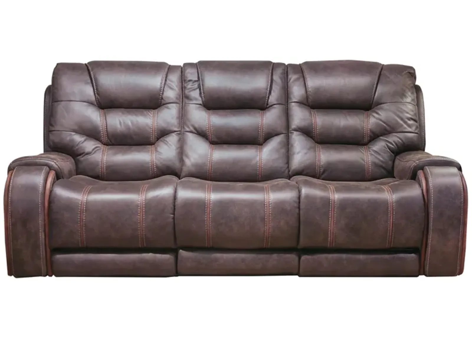 Canyon Walnut Power Headrest Reclining Sofa