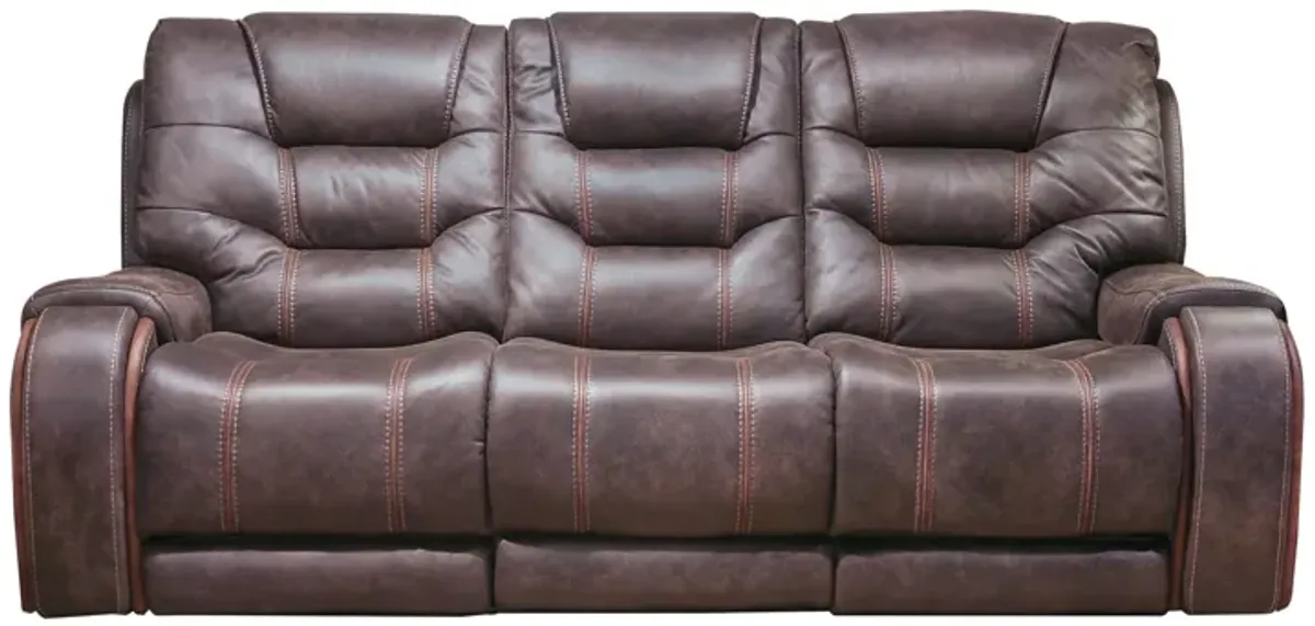 Canyon Walnut Power Headrest Reclining Sofa