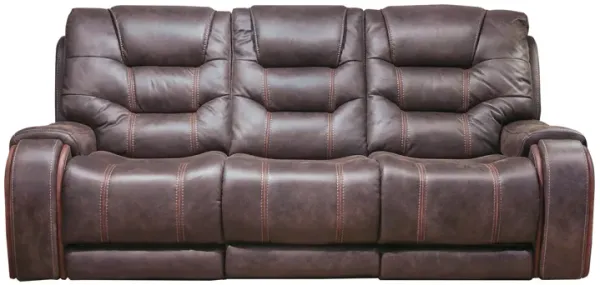 Canyon Walnut Power Headrest Reclining Sofa