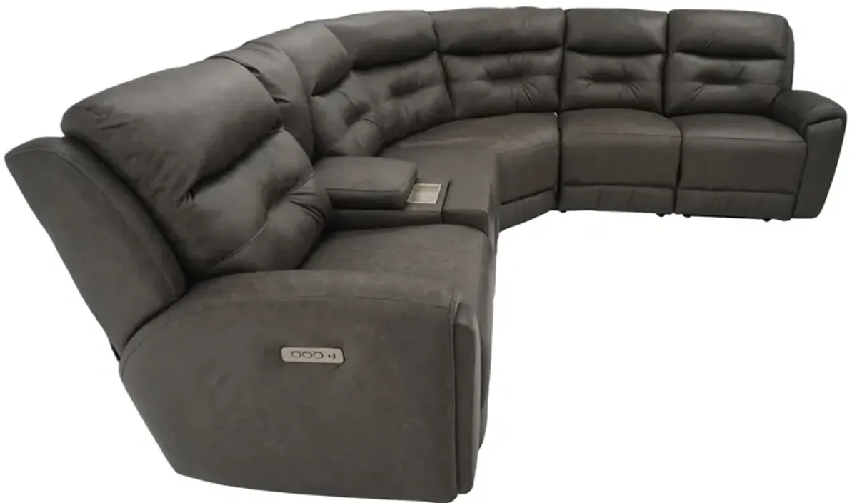 True Grit Zero Gravity 3 Piece Power Headrest Reclining Sectional with Power Lumbar