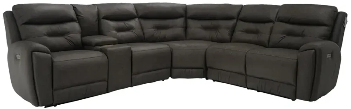 True Grit Zero Gravity 3 Piece Power Headrest Reclining Sectional with Power Lumbar