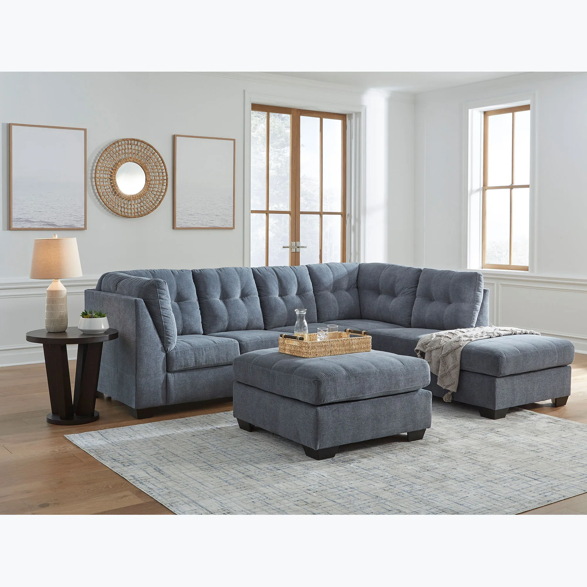 Marleton Denim 2 Piece Sleeper Sectional