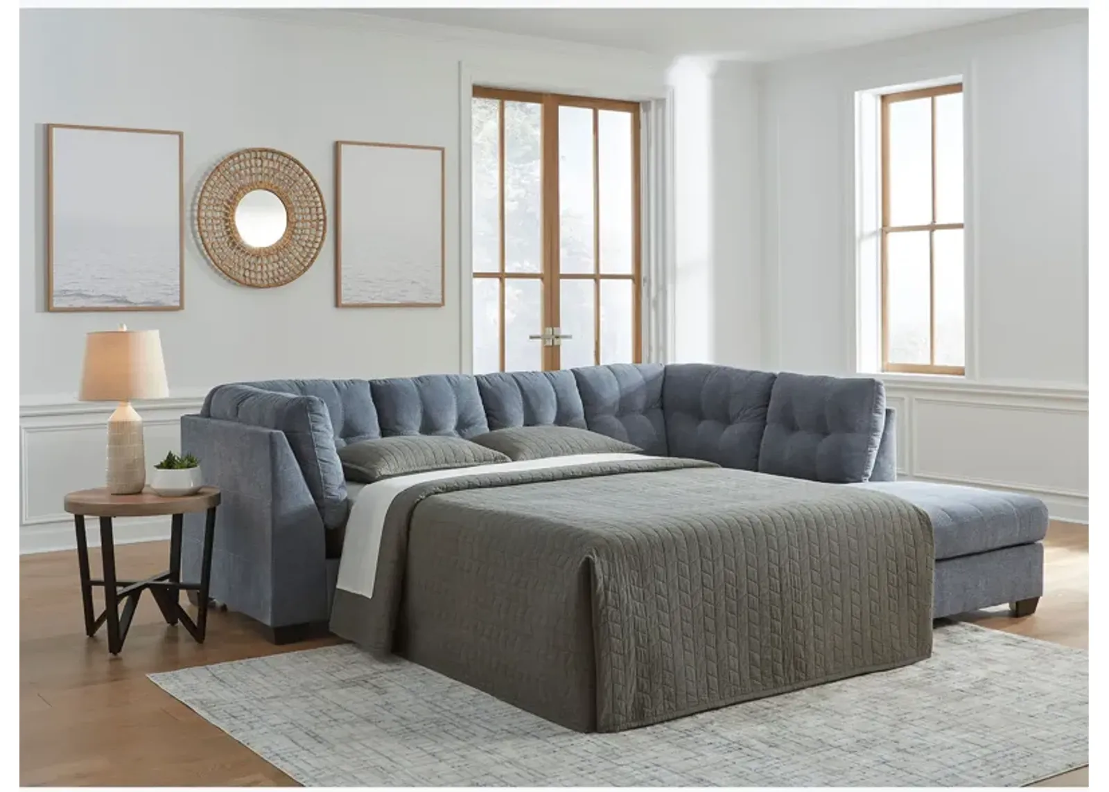 Marleton Denim 2 Piece Sleeper Sectional