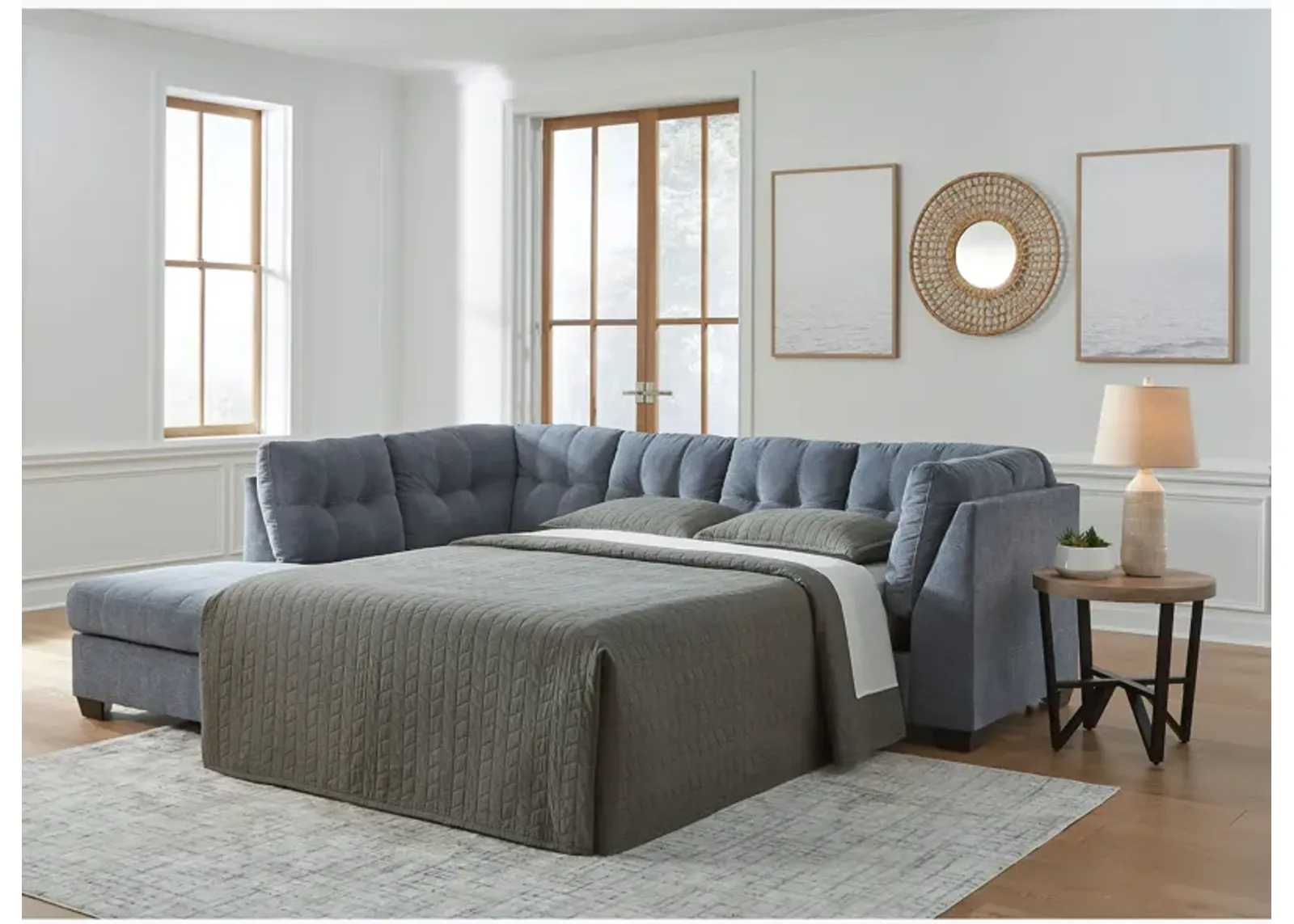 Marleton Denim 2 Piece Sleeper Sectional