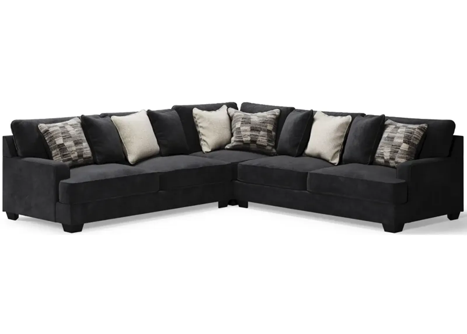 Rawcliffe Charcoal 3 Piece Sectional