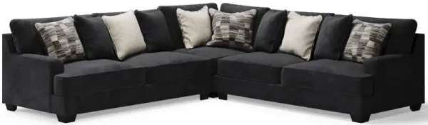 Rawcliffe Charcoal 3 Piece Sectional
