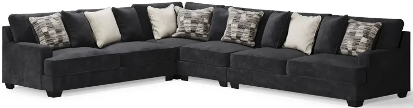 Rawcliffe Charcoal 4 Piece Sectional