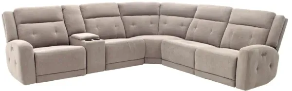 Bronco Coffee 6 Piece Power Headrest Reclining Sectional