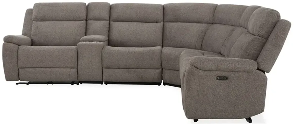 Mako Mink 6 Piece Power Headrest Reclining Sectional
