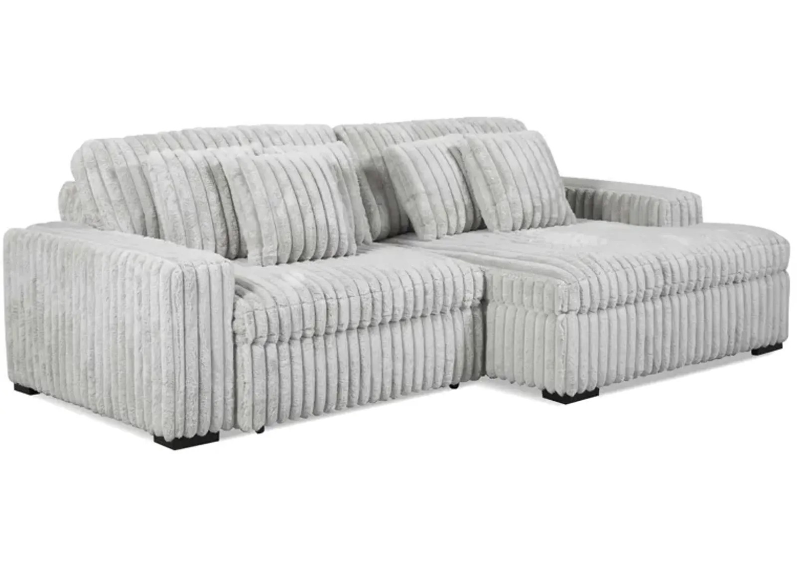 Presley 2 Piece Power Slider Chaise Sectional