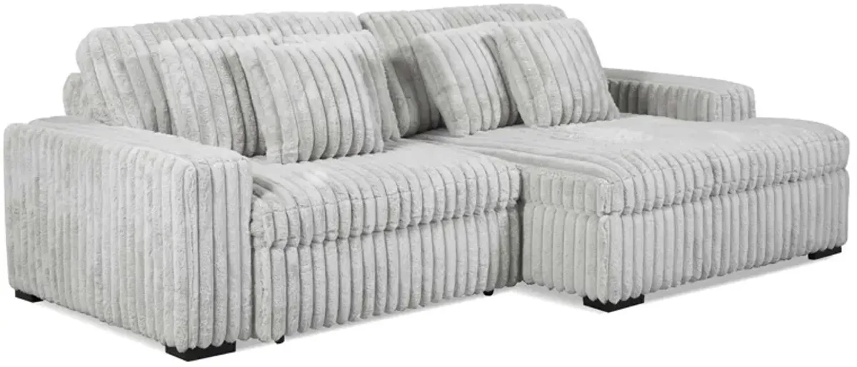 Presley 2 Piece Power Slider Chaise Sectional