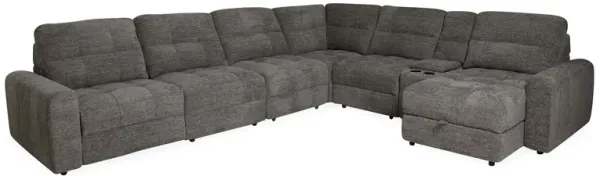 Powermod Stone 7 Piece Power Reclining Modular Sectional