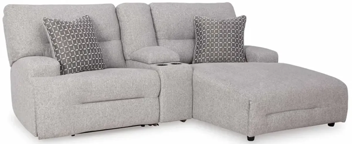 Acklen Pewter 3 Piece Power Reclining Sectional