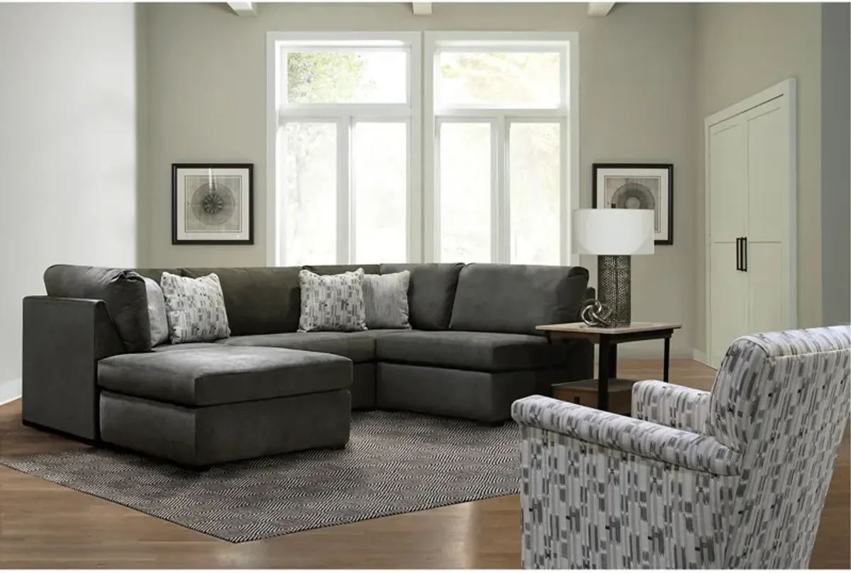 Scottie 4 Piece Modular Sectional (2 Corners and 2 Armless Chairs)