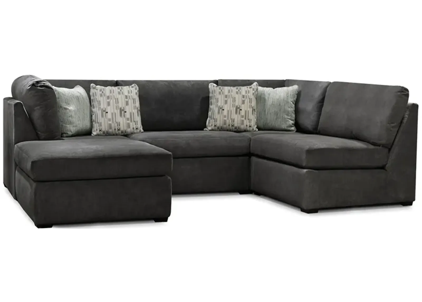 Scottie 4 Piece Modular Sectional (2 Corners and 2 Armless Chairs)