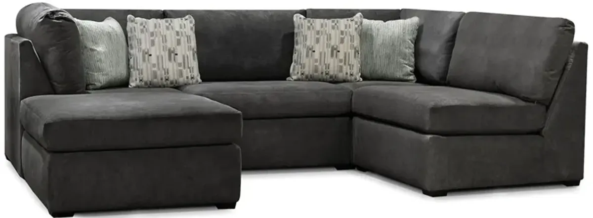 Scottie 4 Piece Modular Sectional (2 Corners and 2 Armless Chairs)