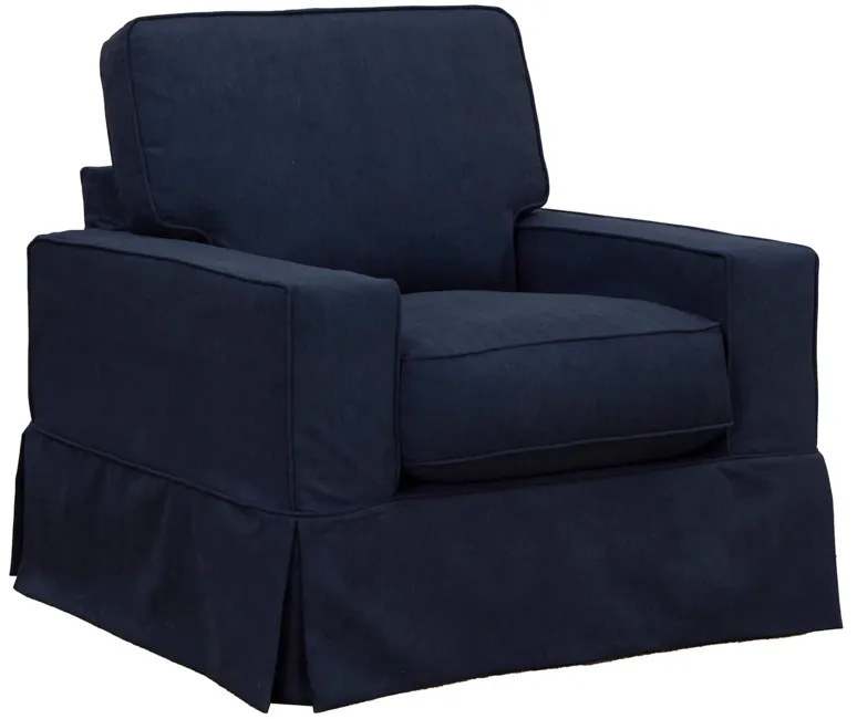 Americana Navy Slipcover Chair