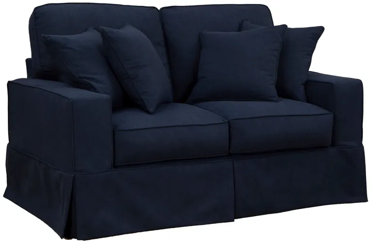 Americana Navy Slipcover Loveseat