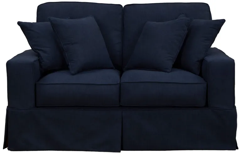 Americana Navy Slipcover Loveseat