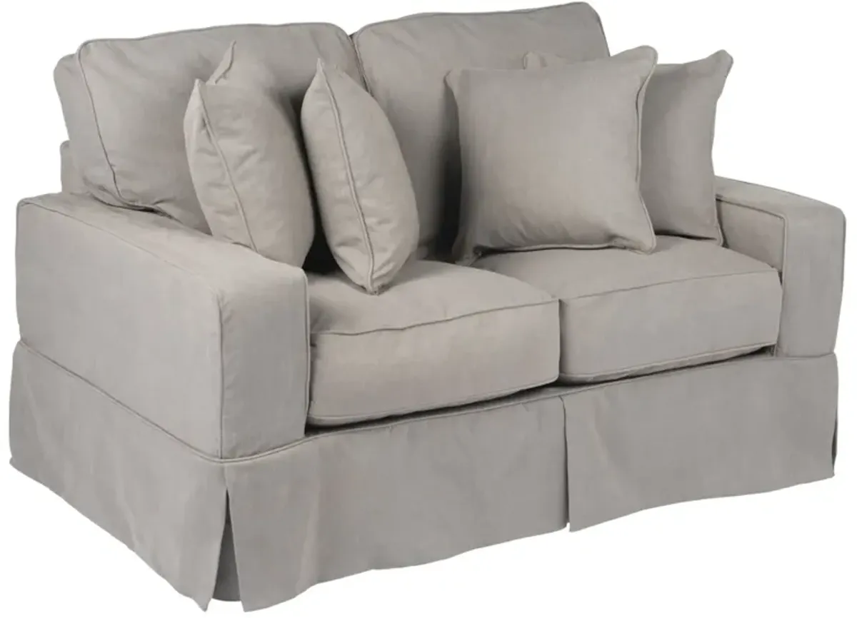 Americana Slate Slipcover Loveseat