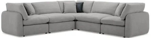 Aria Dove 5 Piece Modular Sectional (2 Armless Chairs and 3 Corners)