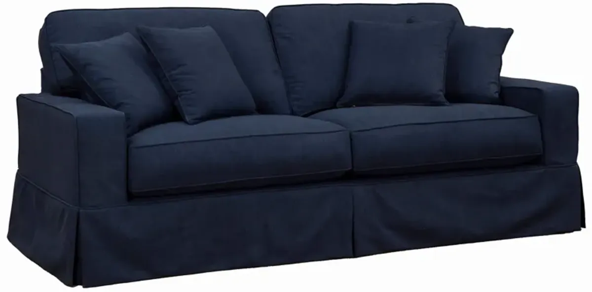 Americana Navy Slipcover Sofa