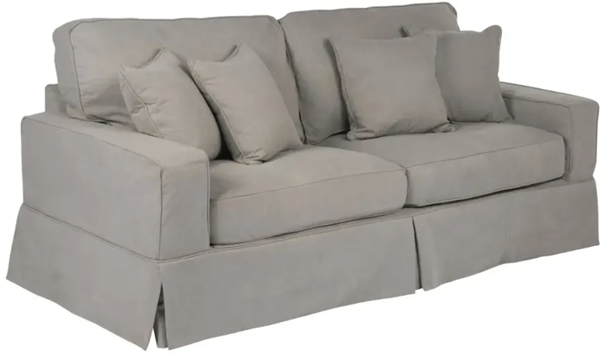 Americana Slate Slipcover Sofa