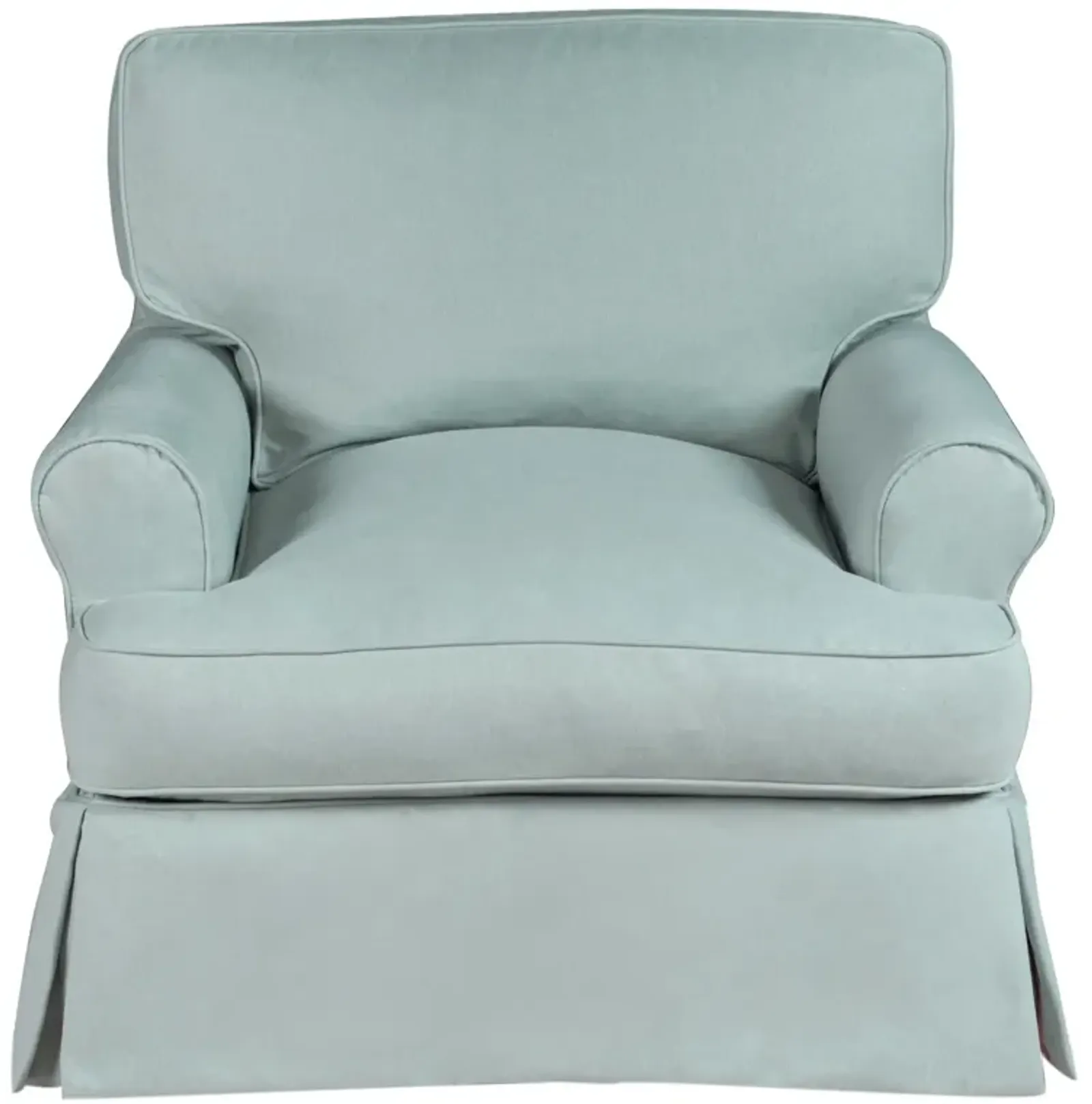 Horizon Light Blue Slipcover Chair