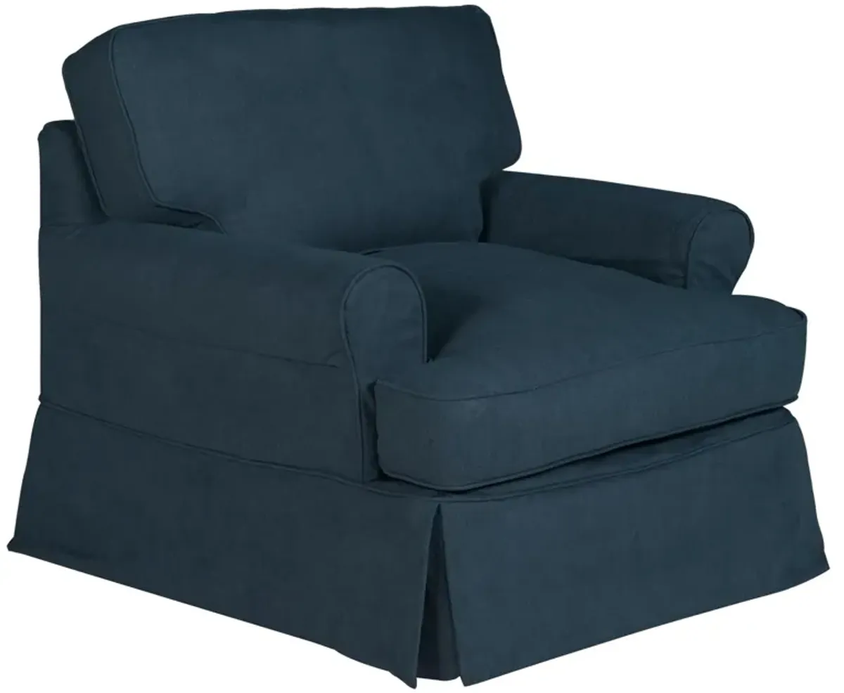 Horizon Navy Slipcover Chair