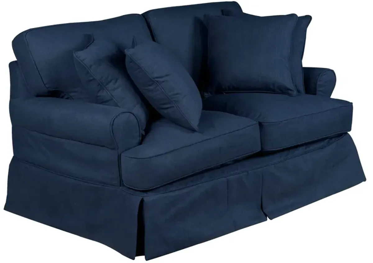 Horizon Navy Slipcover Loveseat