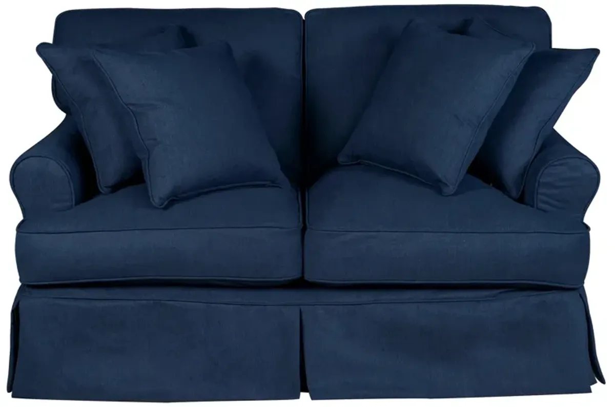 Horizon Navy Slipcover Loveseat