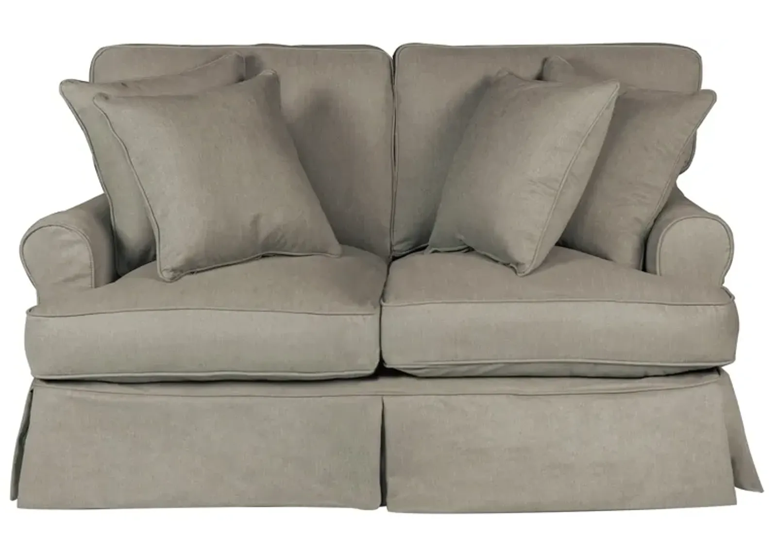 Horizon Slate Slipcover Loveseat