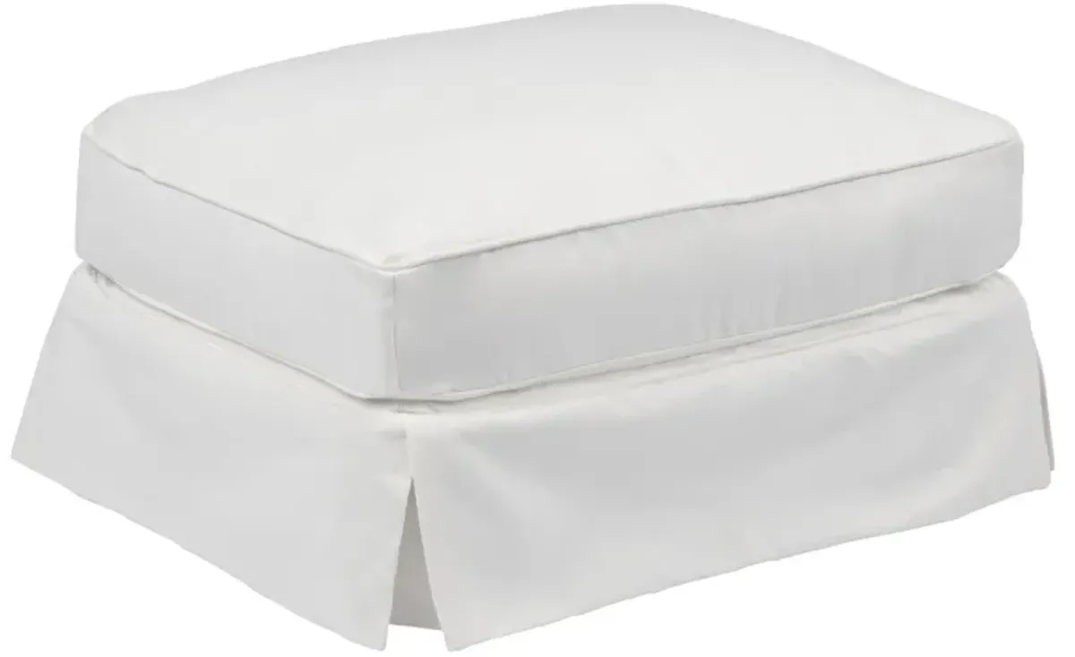 Horizon Pearl Slipcover Ottoman