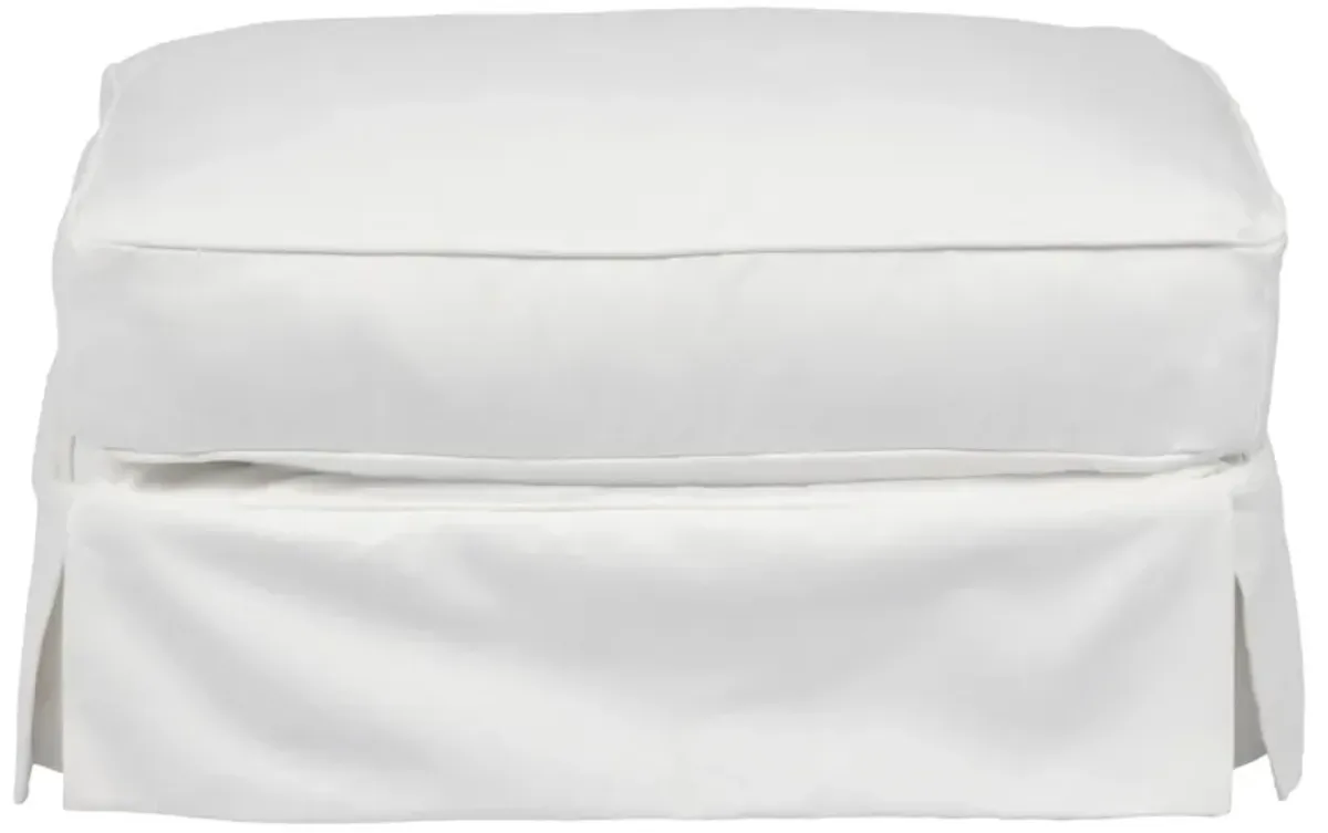 Horizon Pearl Slipcover Ottoman