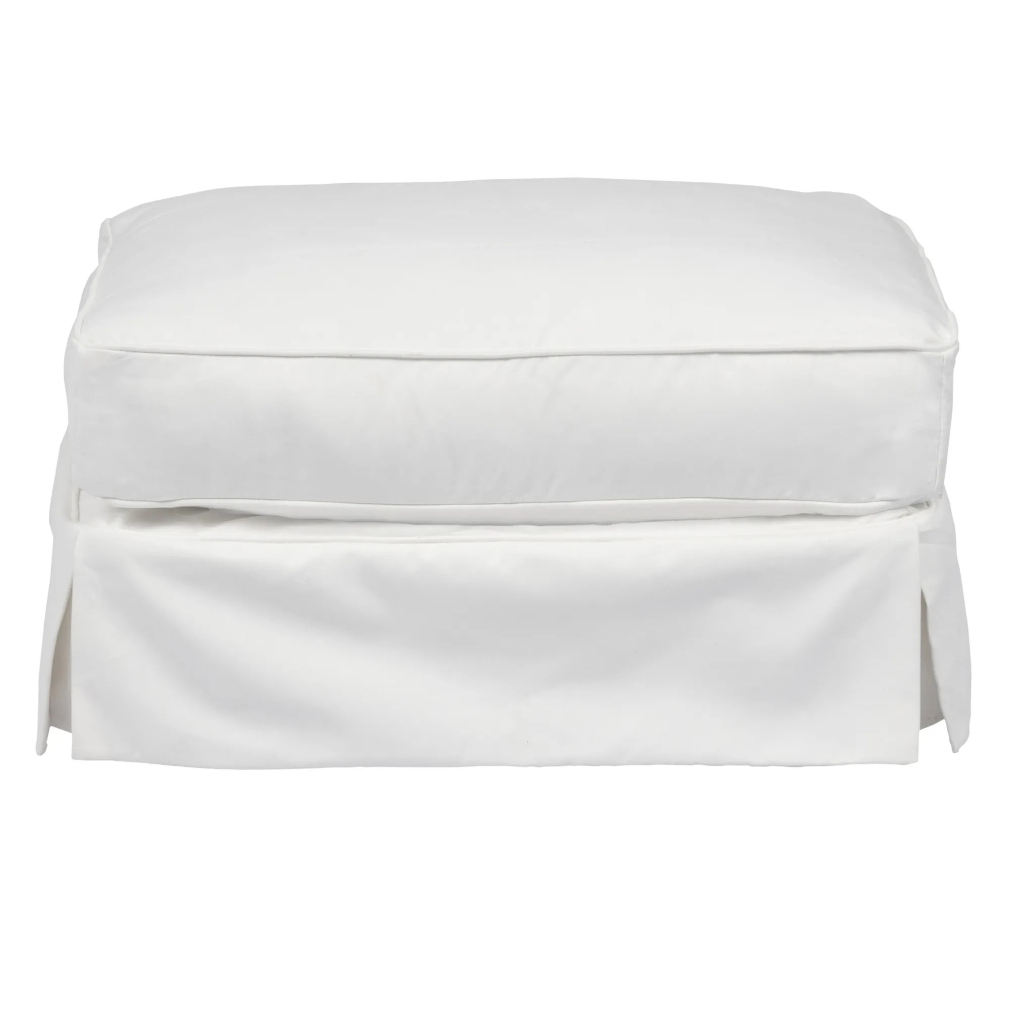 Horizon Pearl Slipcover Ottoman