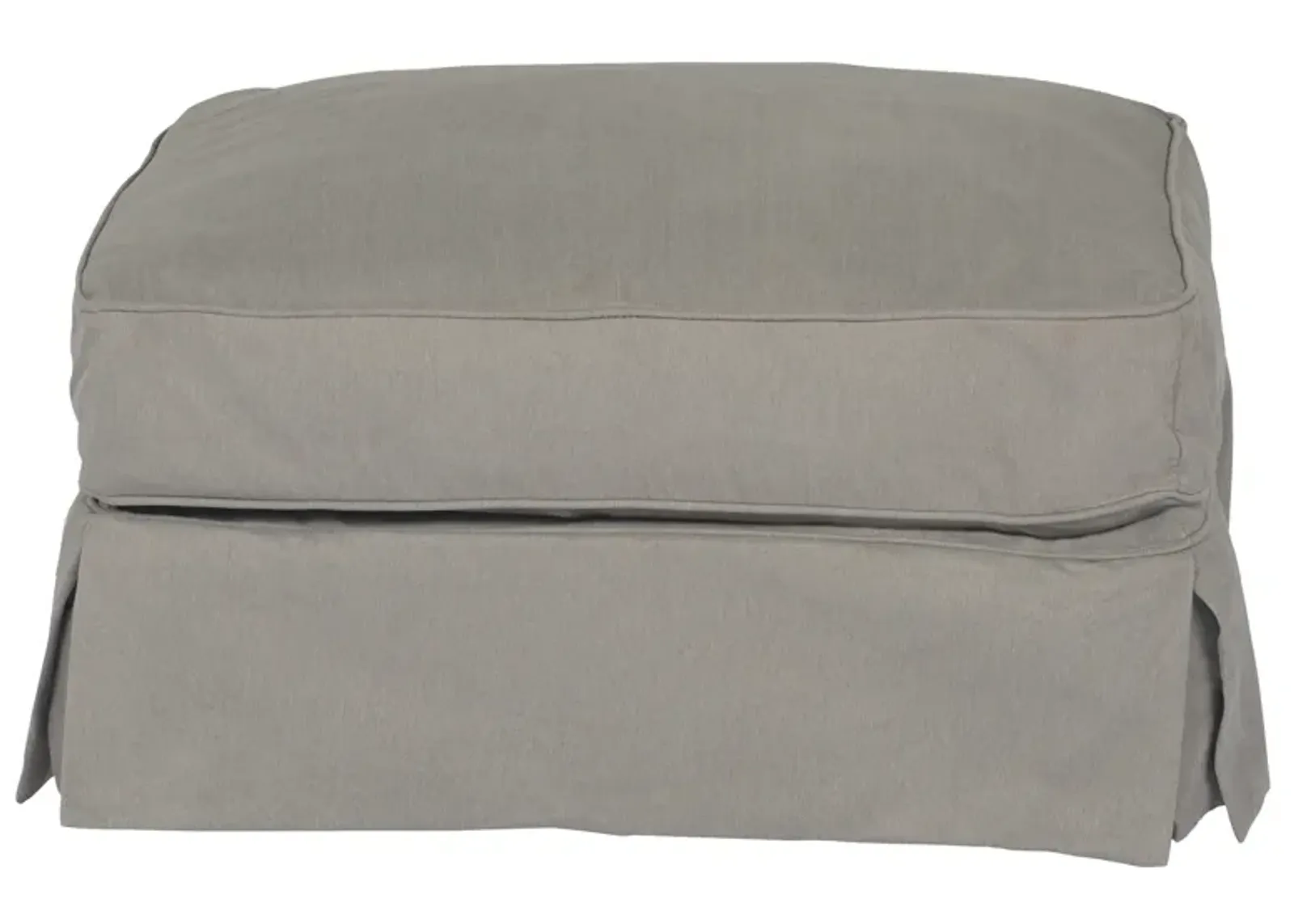 Horizon Slate Slipcover Ottoman