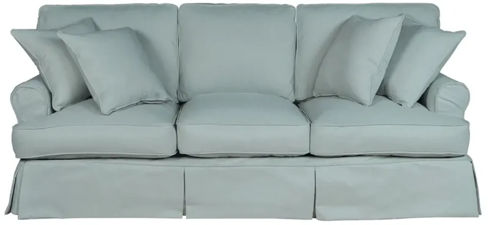 Horizon Light Blue Slipcover Sofa