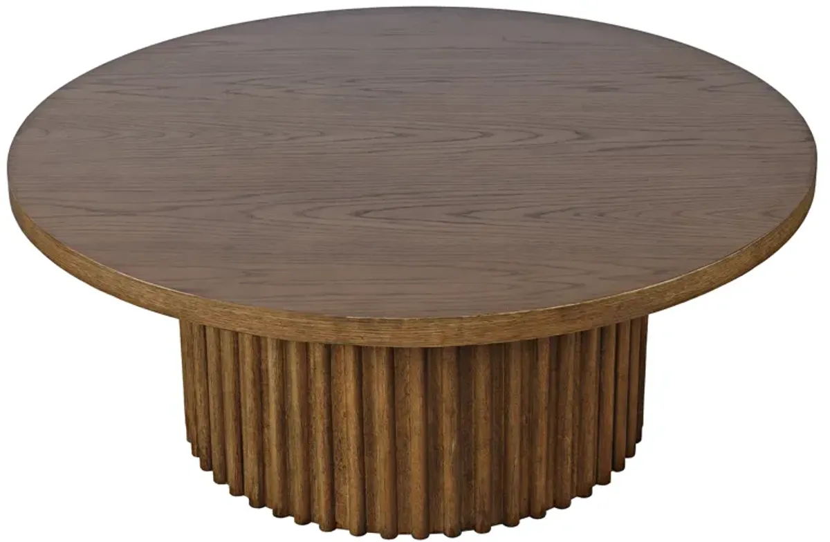 Auden Chestnut Round Cocktail Table