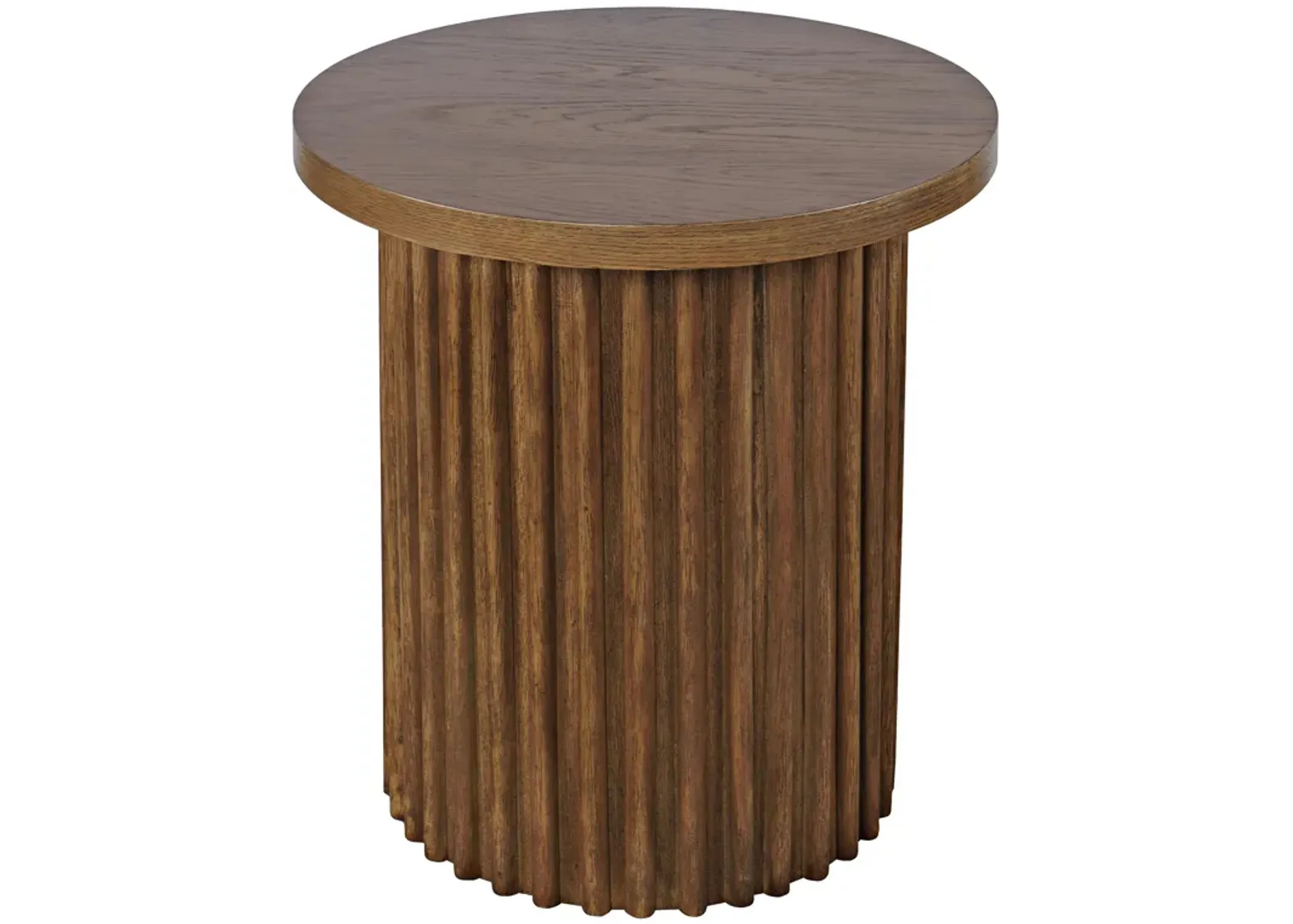 Auden Chestnut Round End Table