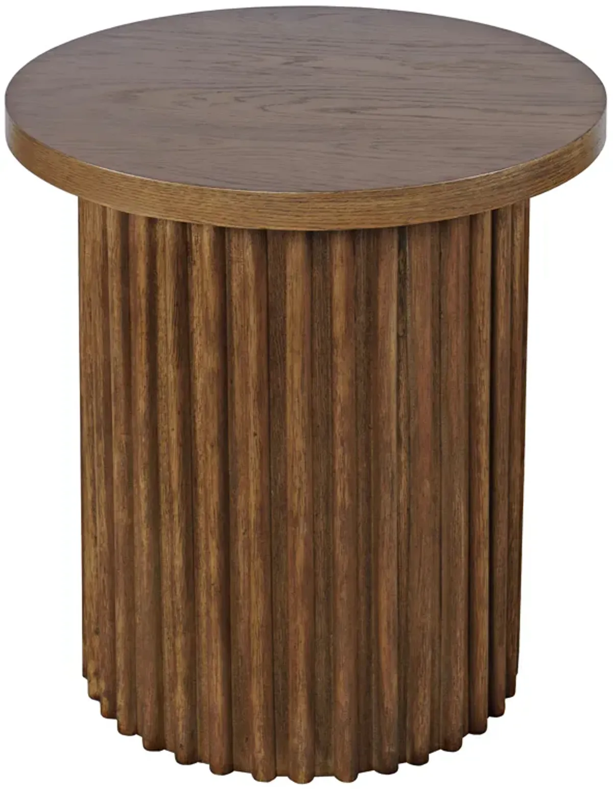 Auden Chestnut Round End Table