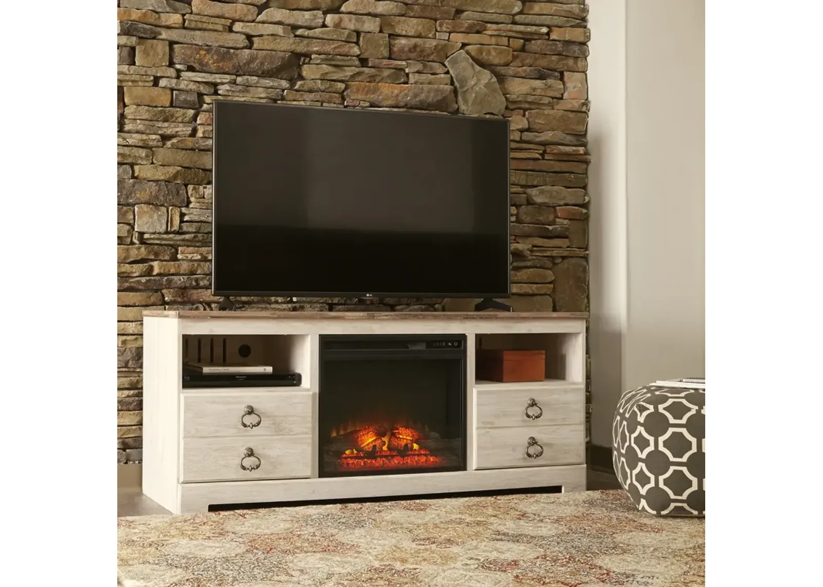 Willowton Entertainment Unit with Fireplace